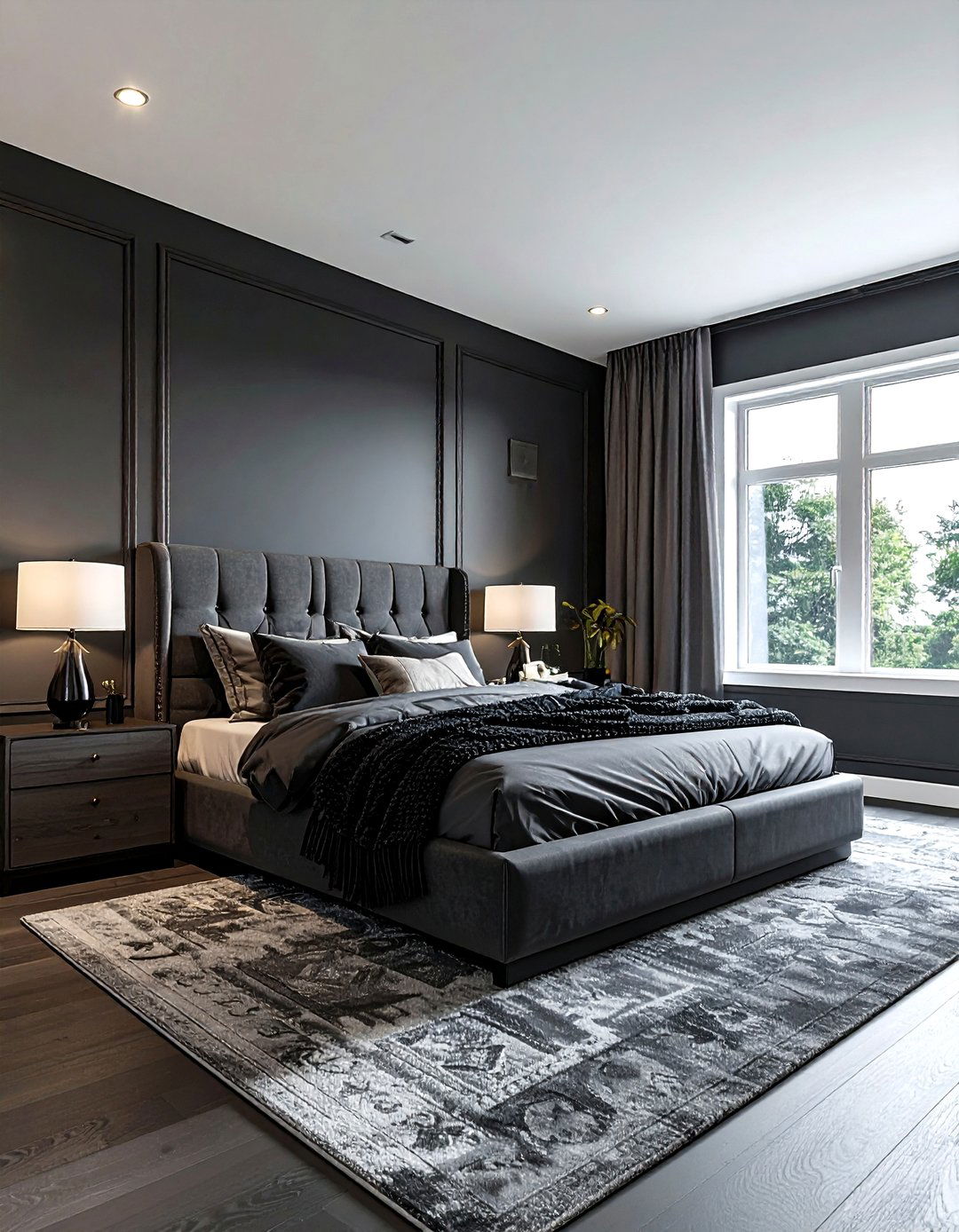 Charcoal grey bedroom - 30 masculine bedroom ideas