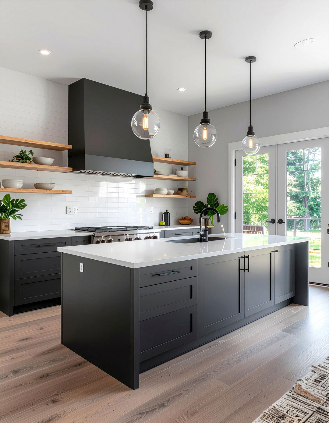 Charcoal grey kitchen cabinets - 30 kitchen door ideas