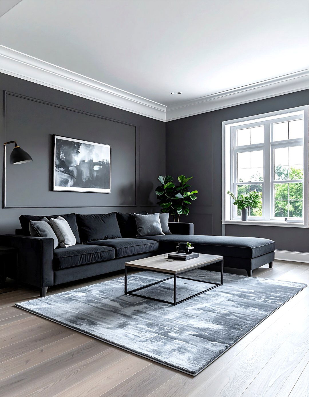 Charcoal grey living room - 30 modern grey living room ideas