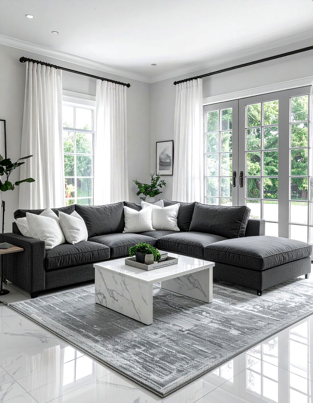 30 Charcoal and White Living Room Ideas for Timeless Style