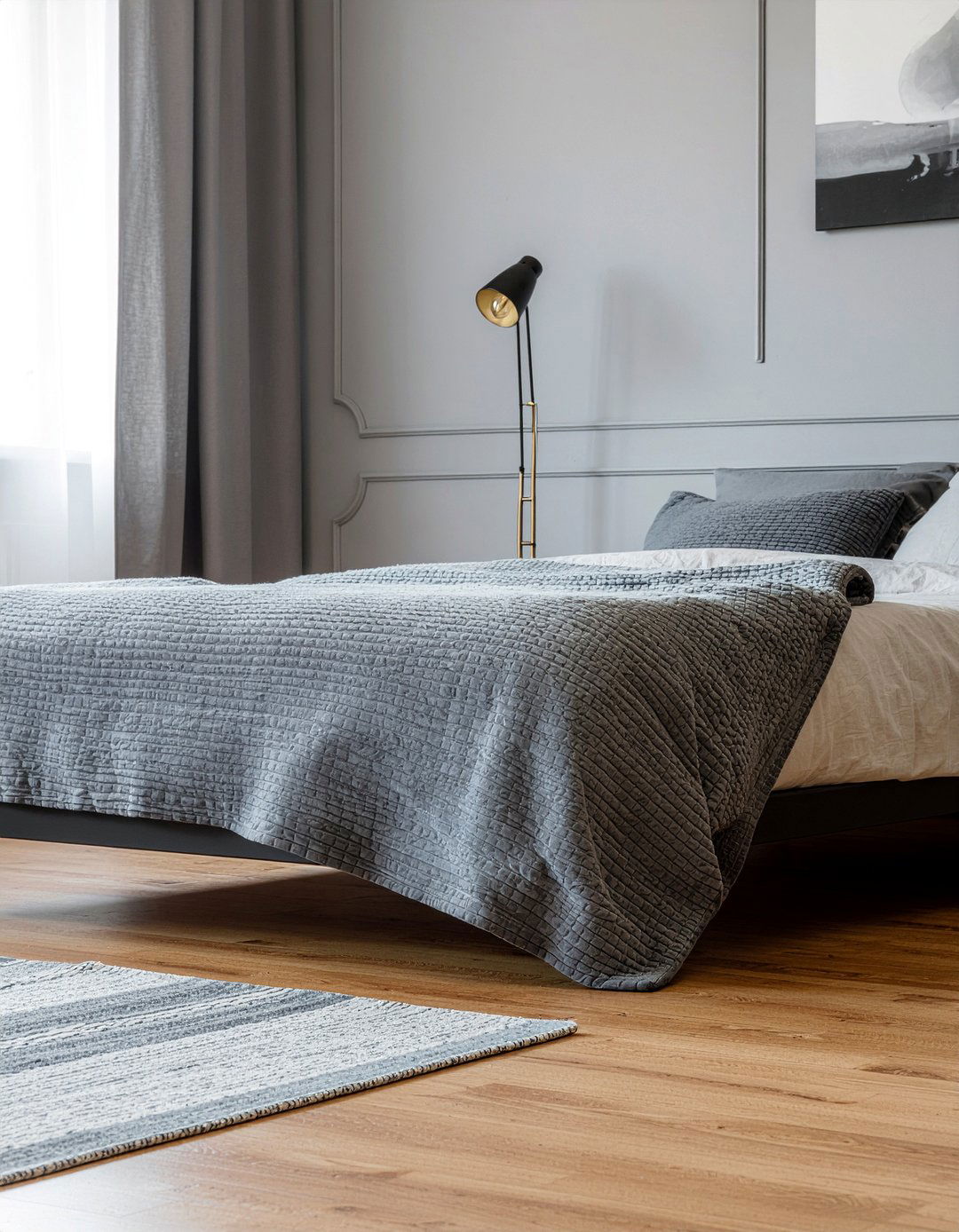 Charcoal grey stonewashed blanket - 30 bedroom cotton blankets
