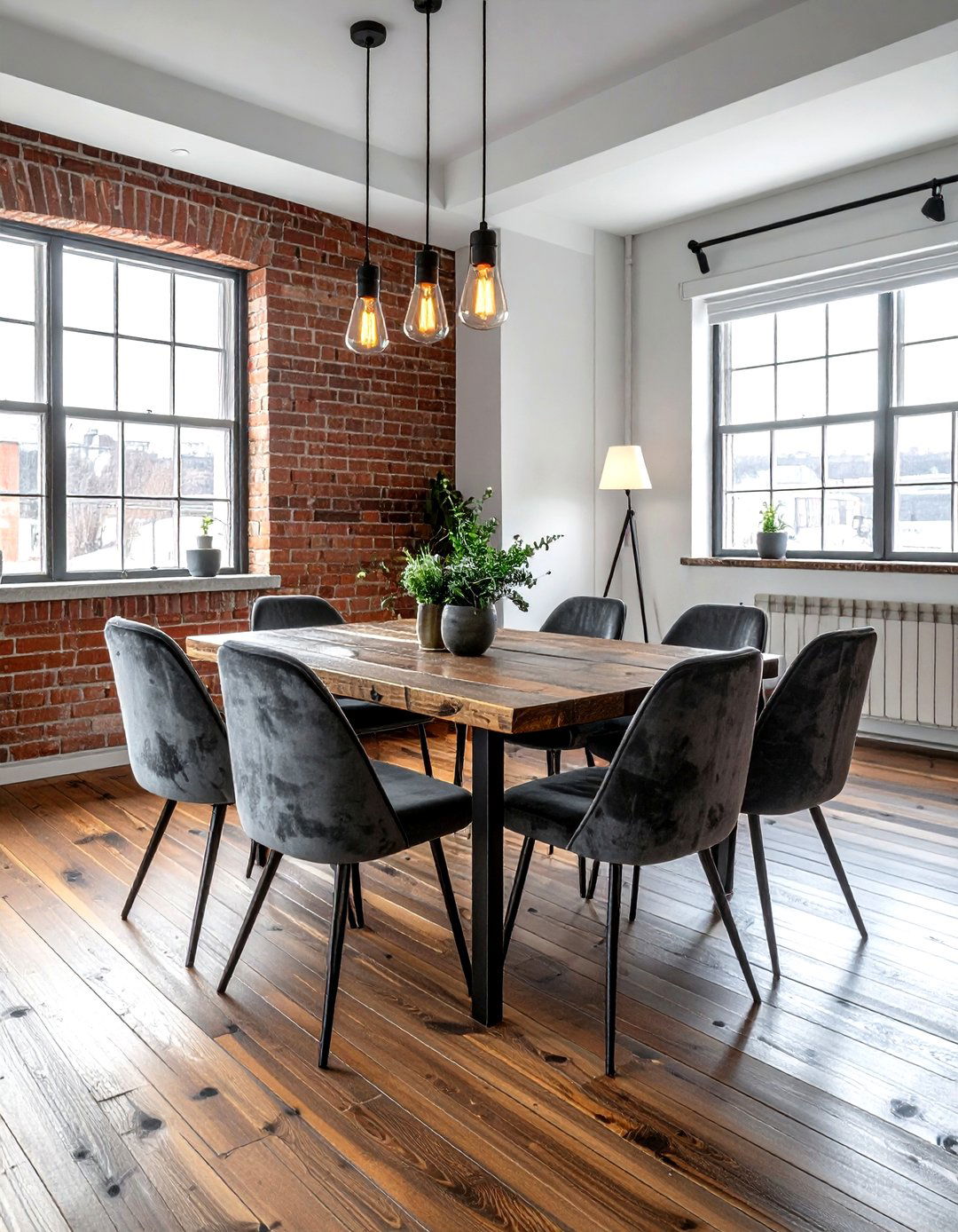 Charcoal grey velvet dining chair - 30 velvet dining room ideas