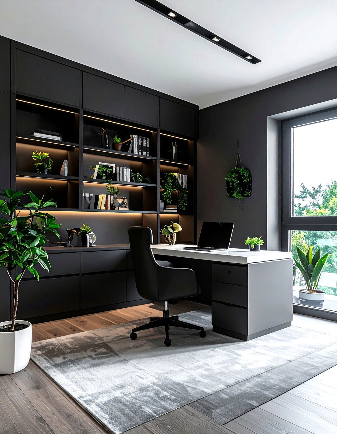 Charcoal home office - 30 charcoal decor ideas