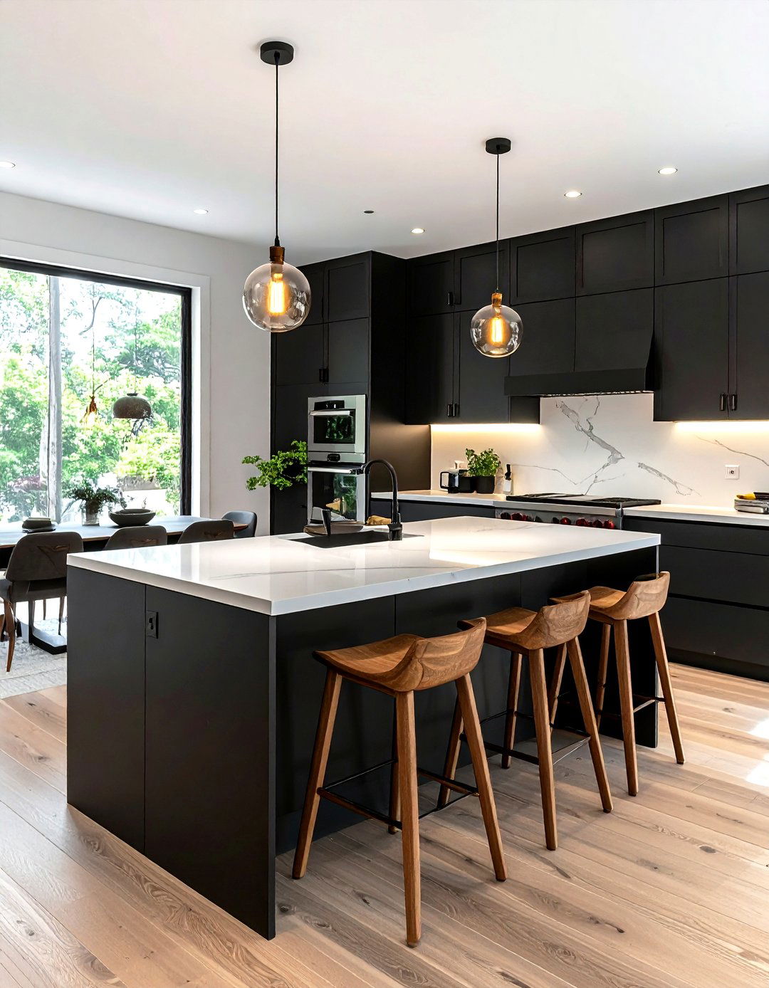 Charcoal kitchen island - 30 charcoal decor ideas