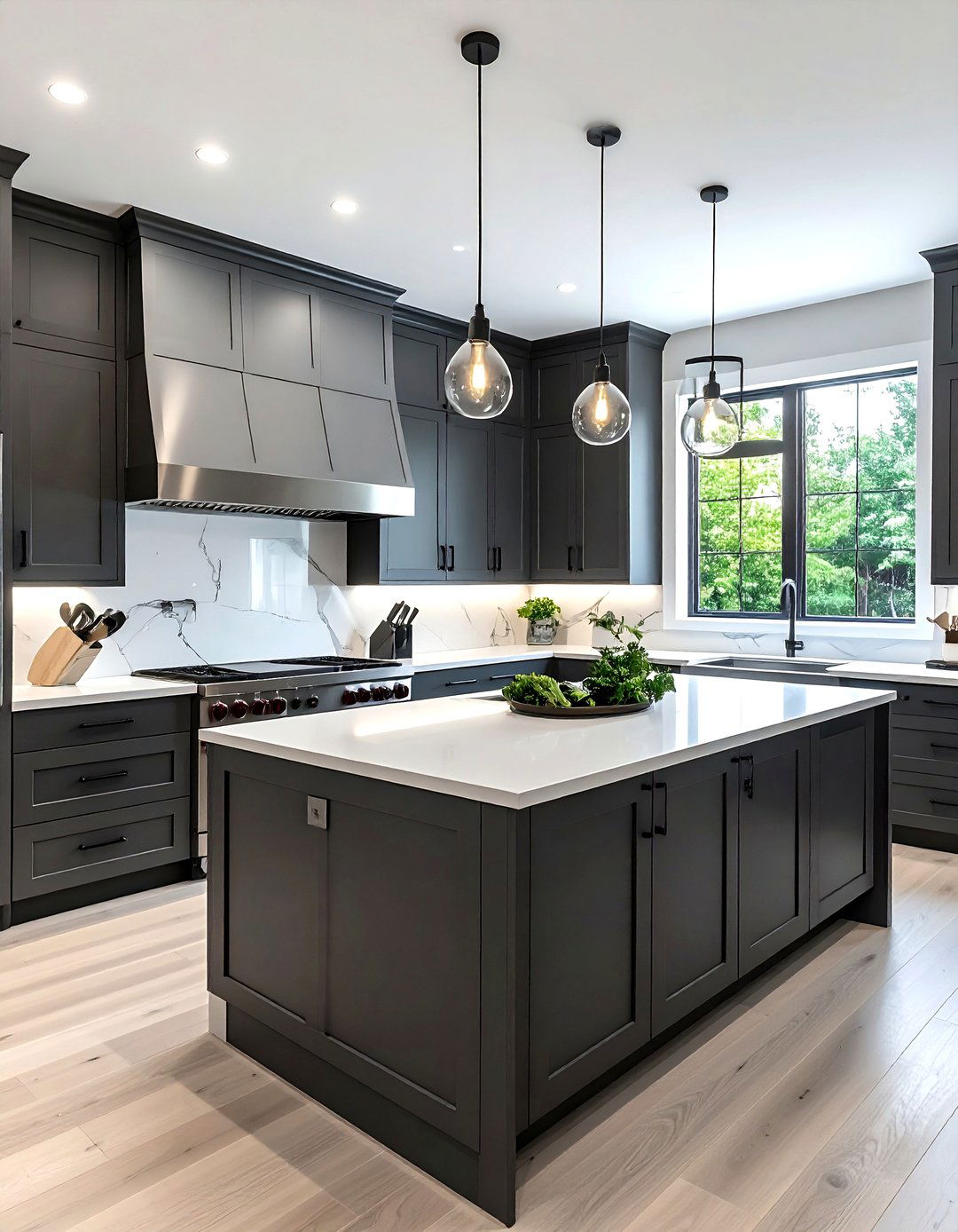 Charcoal kitchen with light grey - 30 charcoal kitchen color schemes