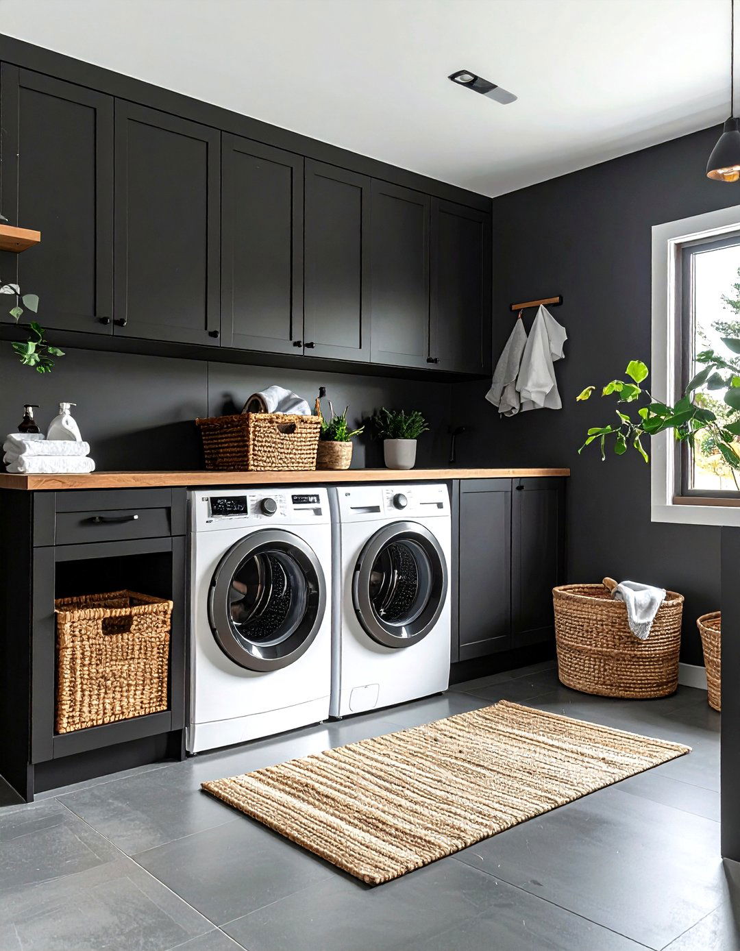 Charcoal laundry room - 30 charcoal decor ideas