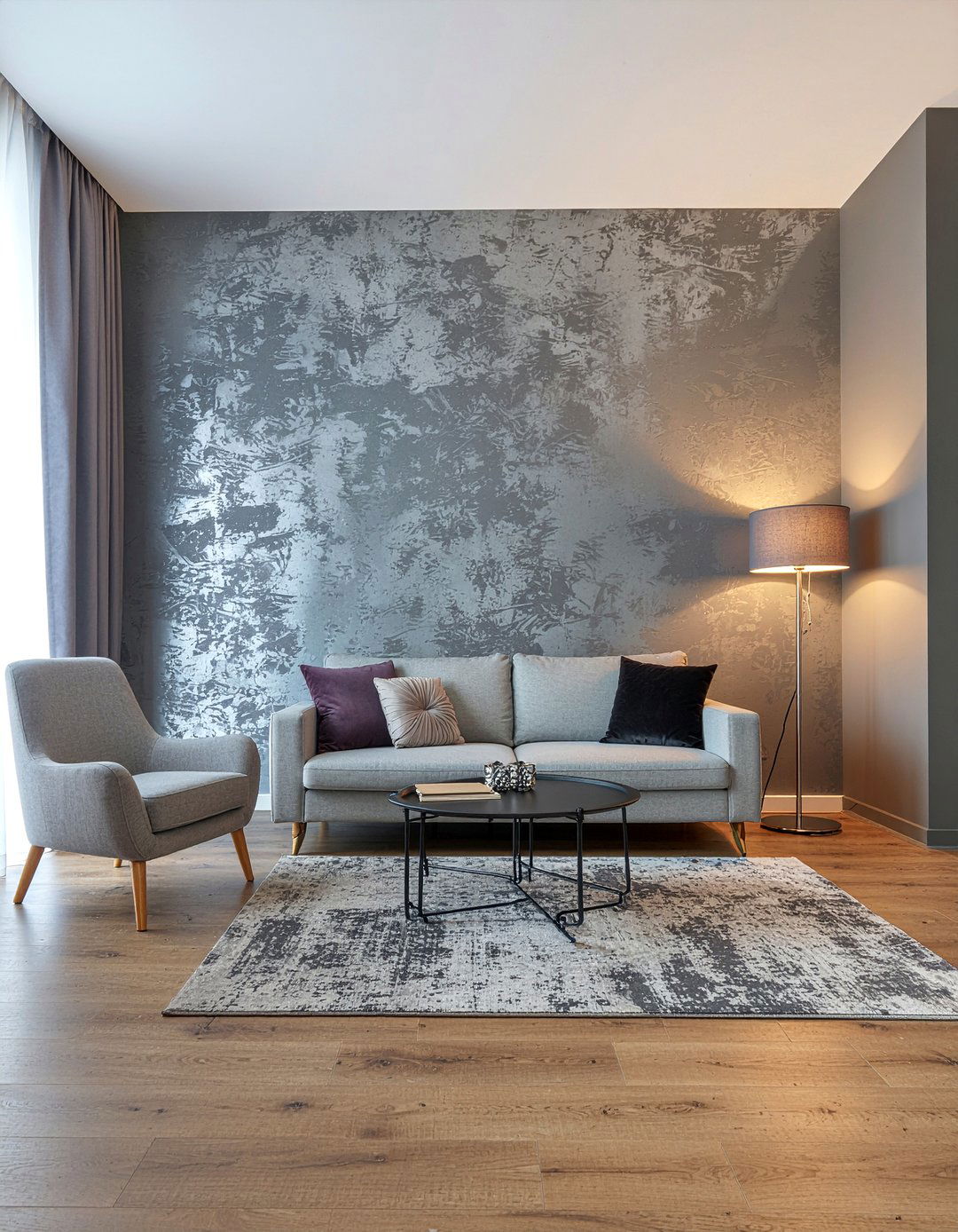 Charcoal metallic wallpaper - 30 living room neutral wallpapers