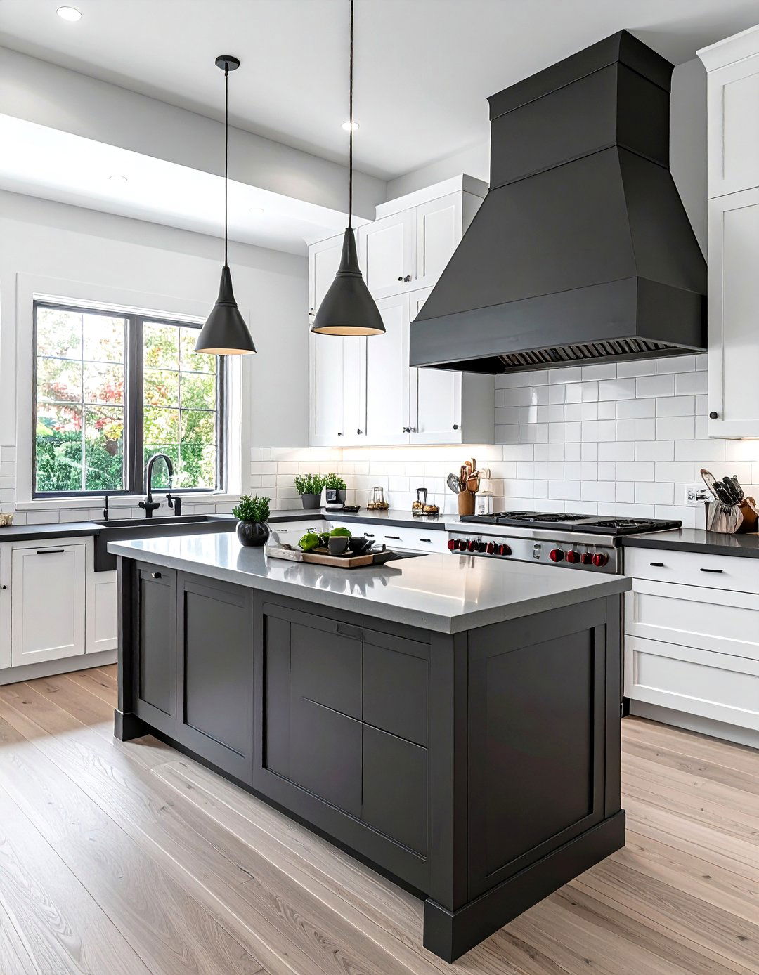 Charcoal range hood white kitchen - 30 charcoal and white kitchen ideas