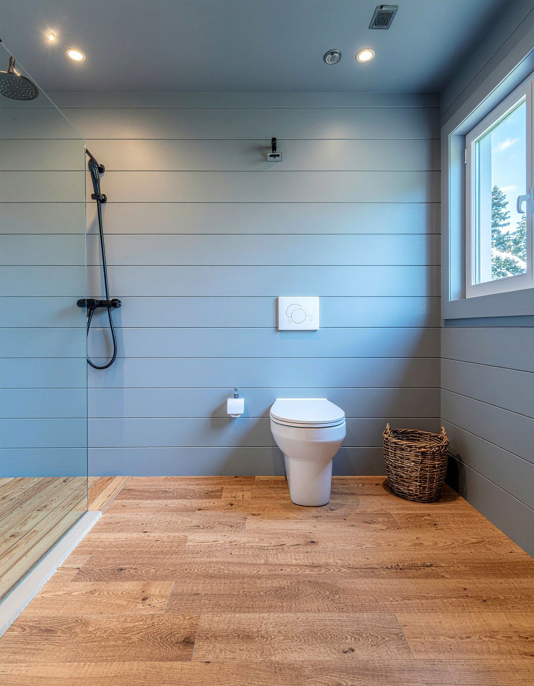 Charcoal shiplap bathroom - 30 bathroom shiplap ideas