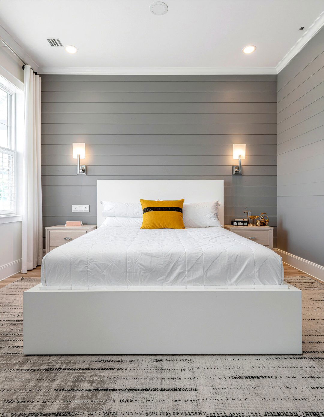 Charcoal shiplap bedroom - 30 bedroom shiplap walls