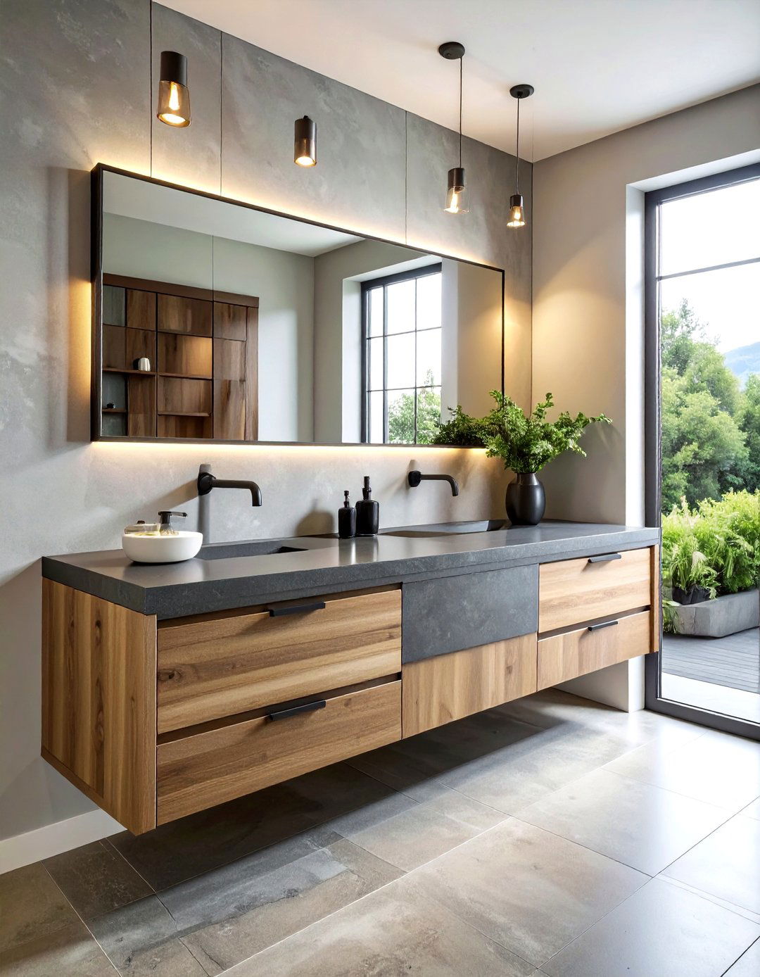 Charcoal soapstone vanity - 30 soapstone bathroom ideas