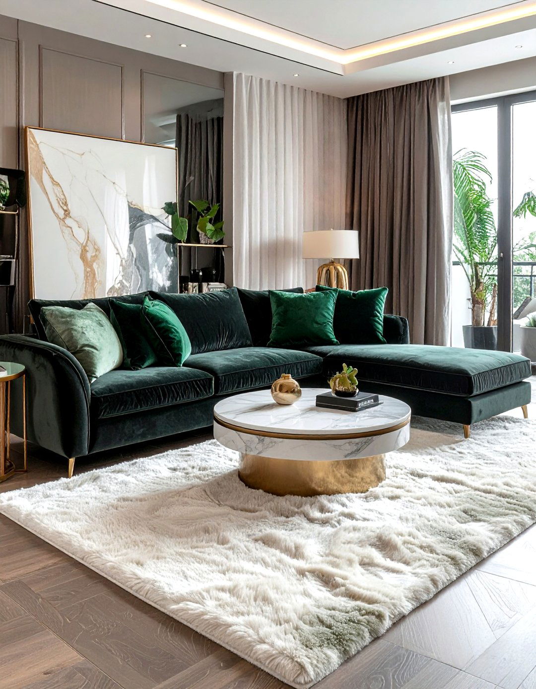 Charcoal velvet sofa - 30 charcoal decor ideas