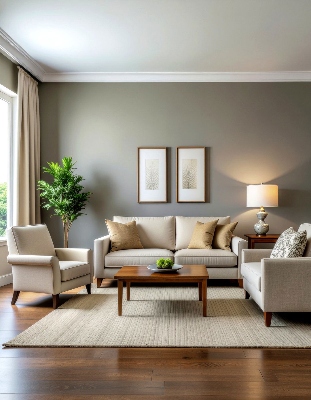 Charcoal wall beige furniture set - 30 living room charcoal walls