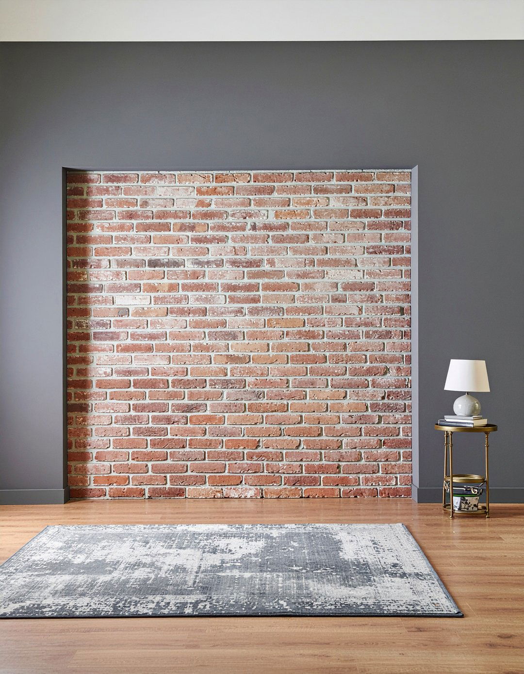 Charcoal wall brick accent wall - 30 living room charcoal walls