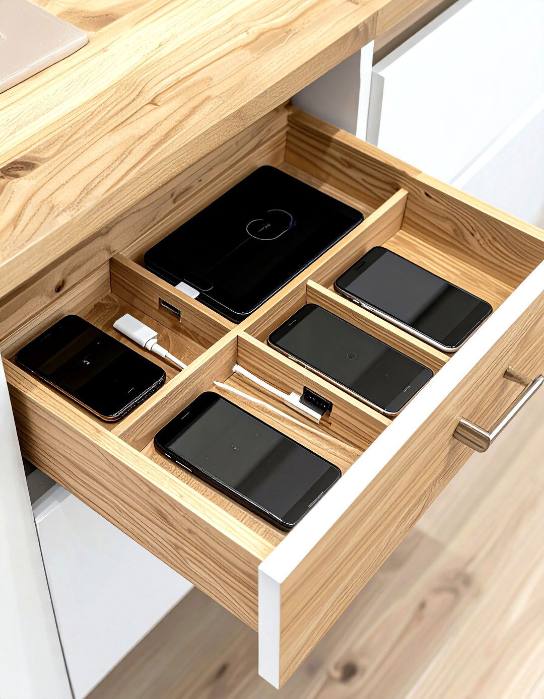 Charging Station Drawer - 30 functional kitchen ideas