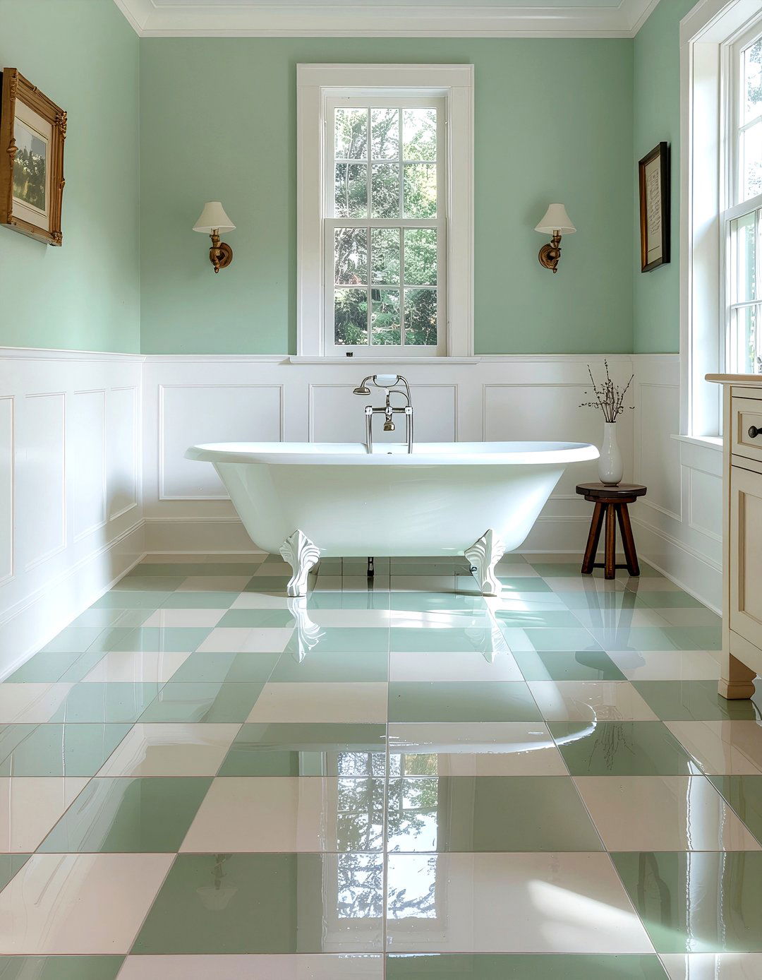 Checkerboard Bathroom Floor - 30 bathroom emerging trend ideas