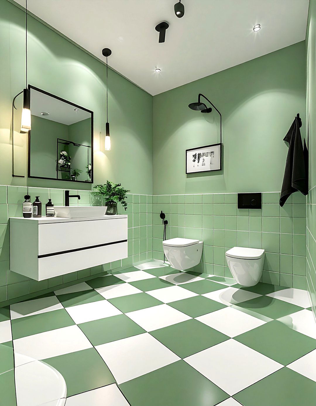 Checkerboard Bathroom Tile - 30 teen bathroom ideas