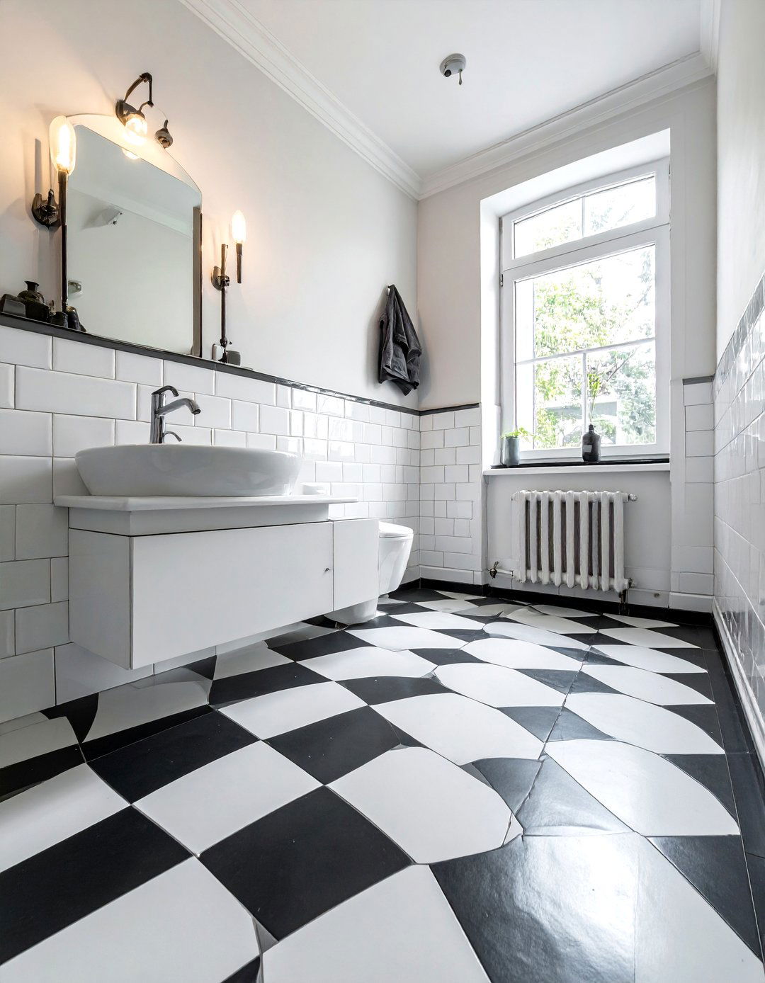 Checkerboard Tile Black Grout - 30 black grout bathroom ideas