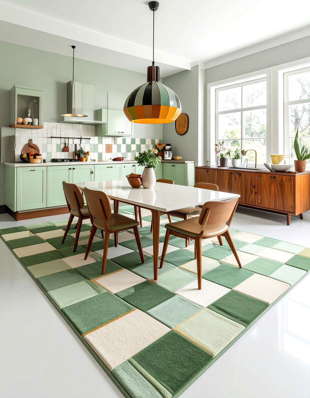 Checkerboard area rug - 30 washable rug ideas