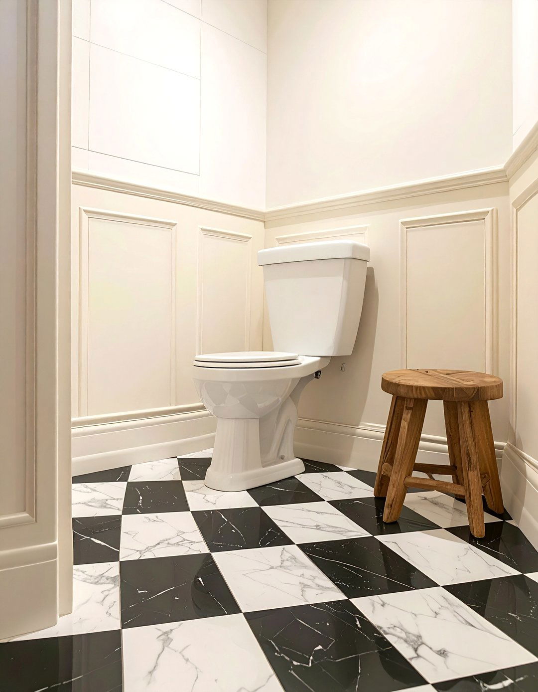 Checkerboard floor tile - 30 vintage bathroom ideas