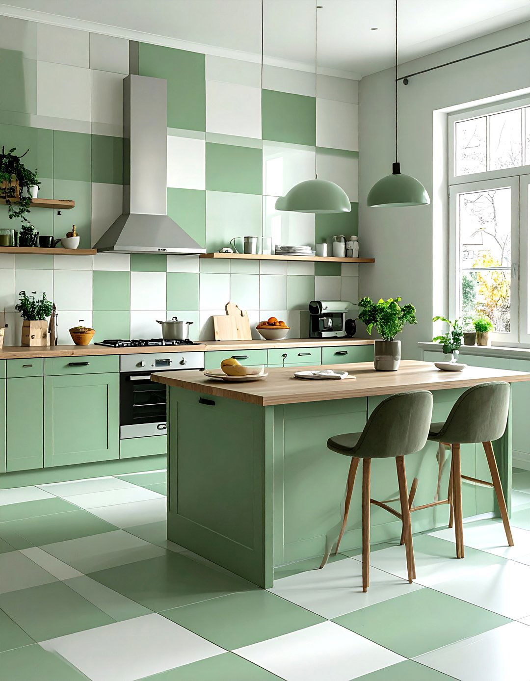 Checkerboard pattern wallpaper - 30 removable wallpaper ideas