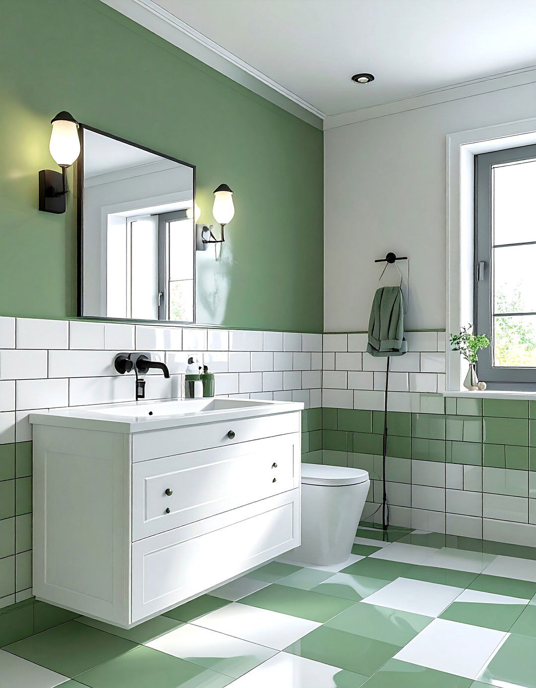 Checkerboard subway tile bathroom - 30 subway tile bathroom ideas