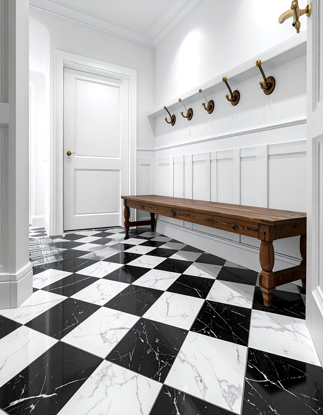 Checkerboard tile floor - 30 classic decor ideas