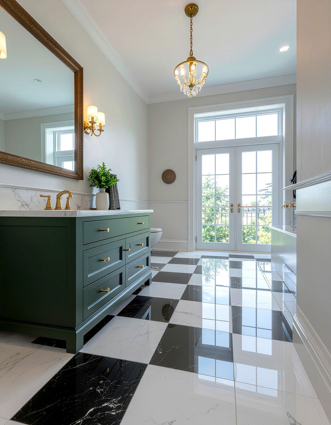 Checkerboard tile heated floor - 30 bathroom heated floor ideas