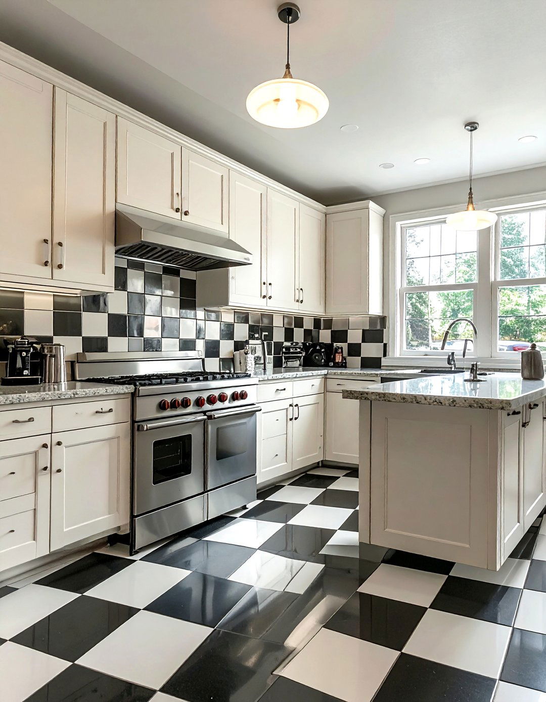 Checkered Linoleum Kitchen - 30 linoleum floor kitchen ideas