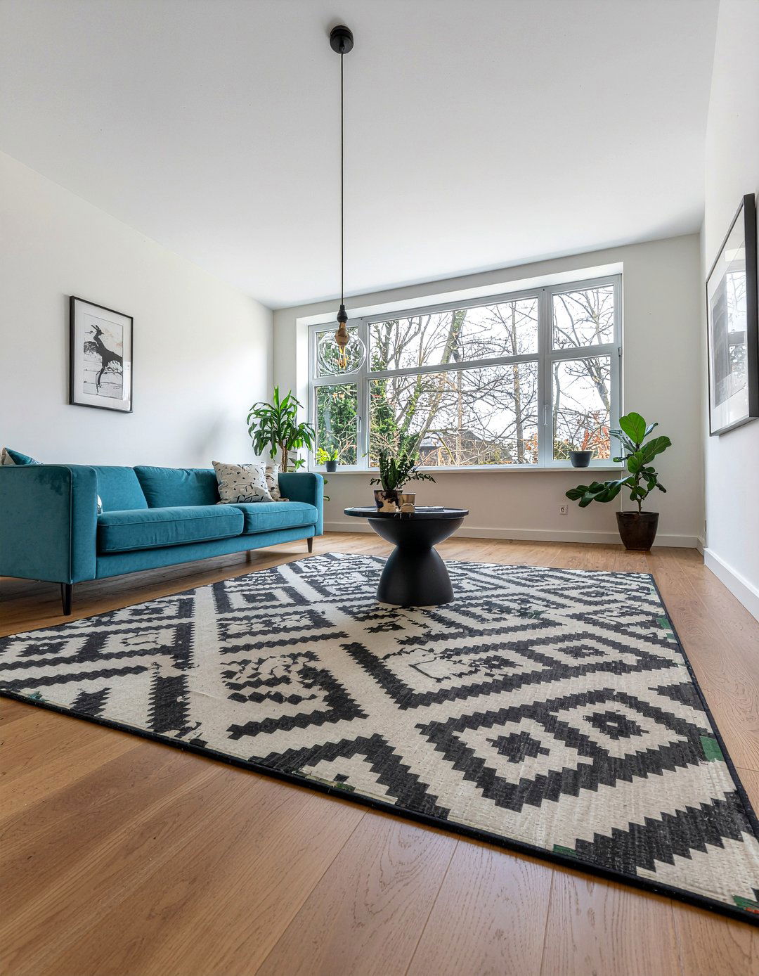 Checkered area rug - 30 living room rugs