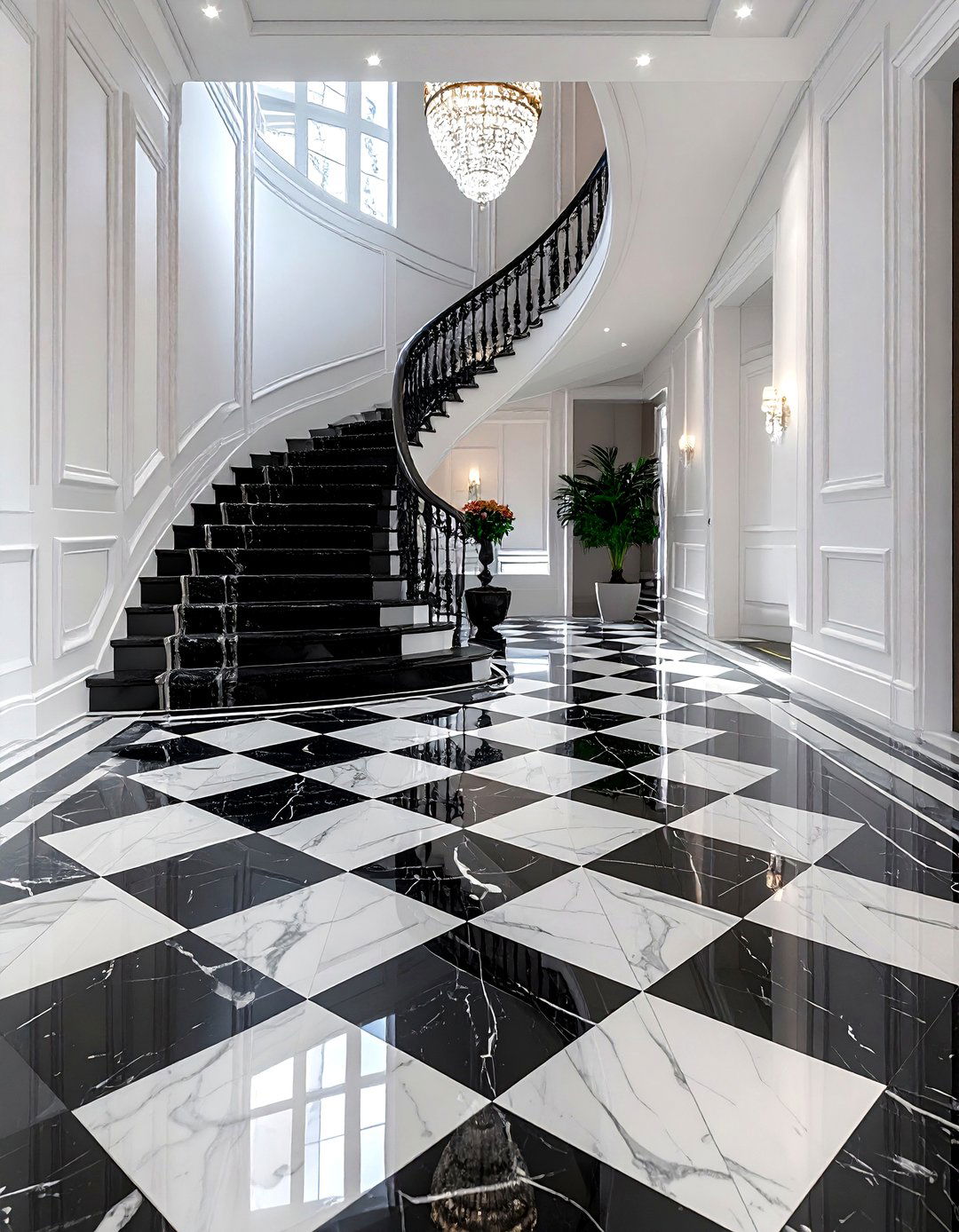 Checkered marble floor - 30 new traditional decor ideas