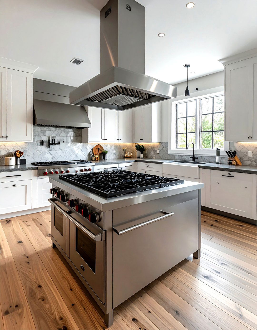 Chef Style Gas Kitchen - 30 gas cooktop kitchen ideas