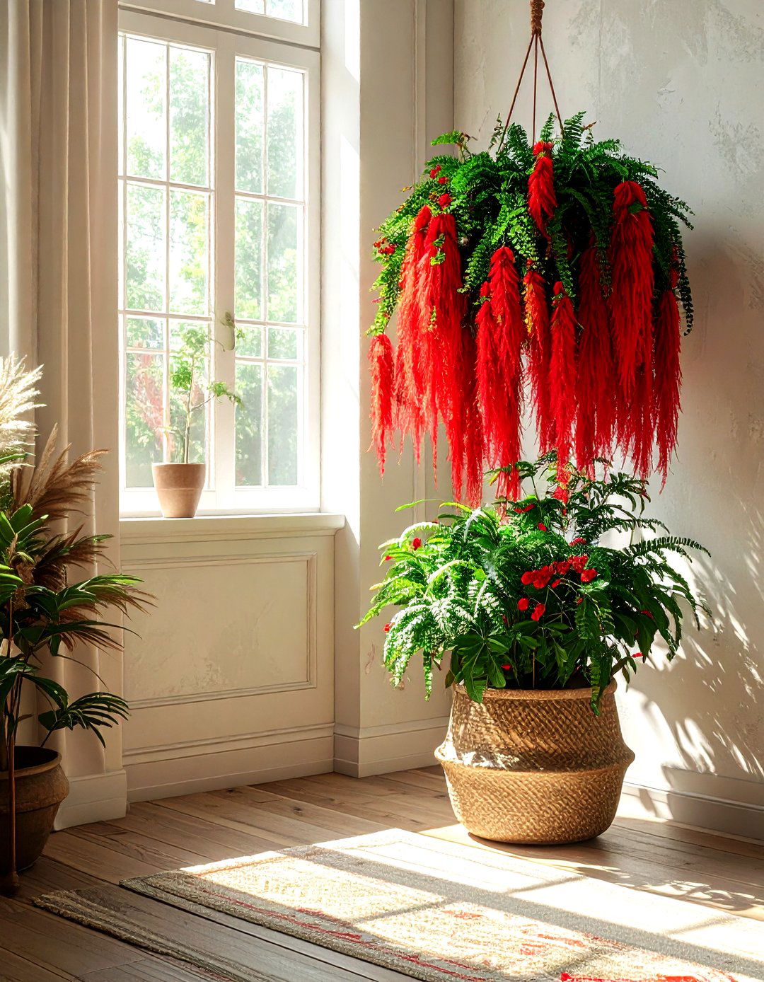 Chenille Plant Red Blooms - 30 hanging plant ideas