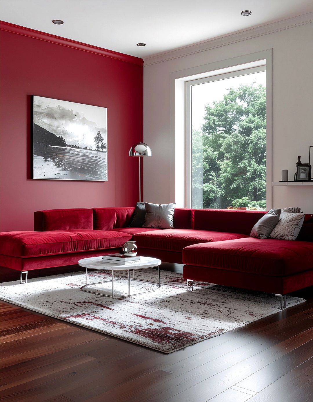 Cherry Red Living Room - 30 Elle Decor ideas