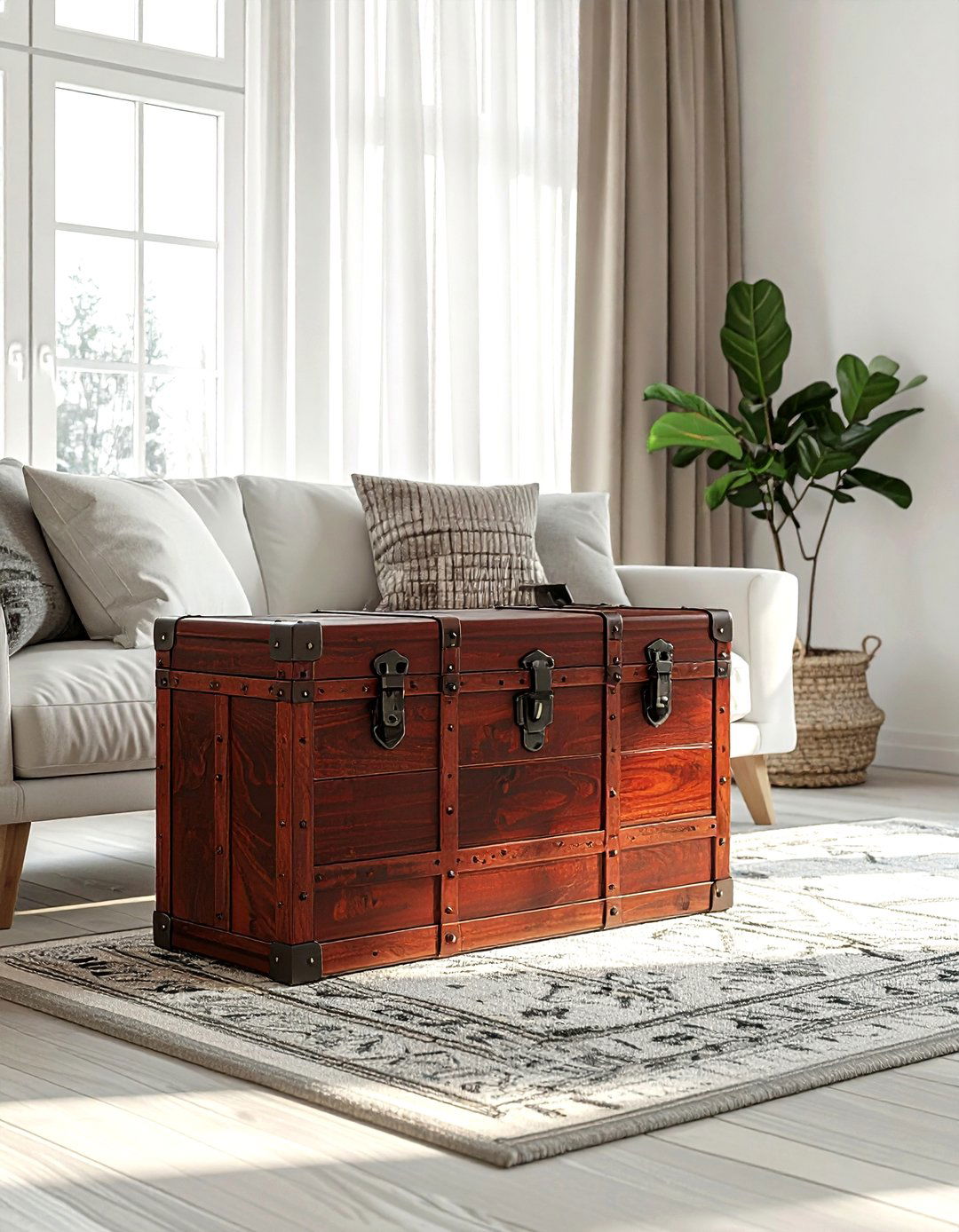 Cherry Storage Trunk - 30 living room cherry furniture ideas