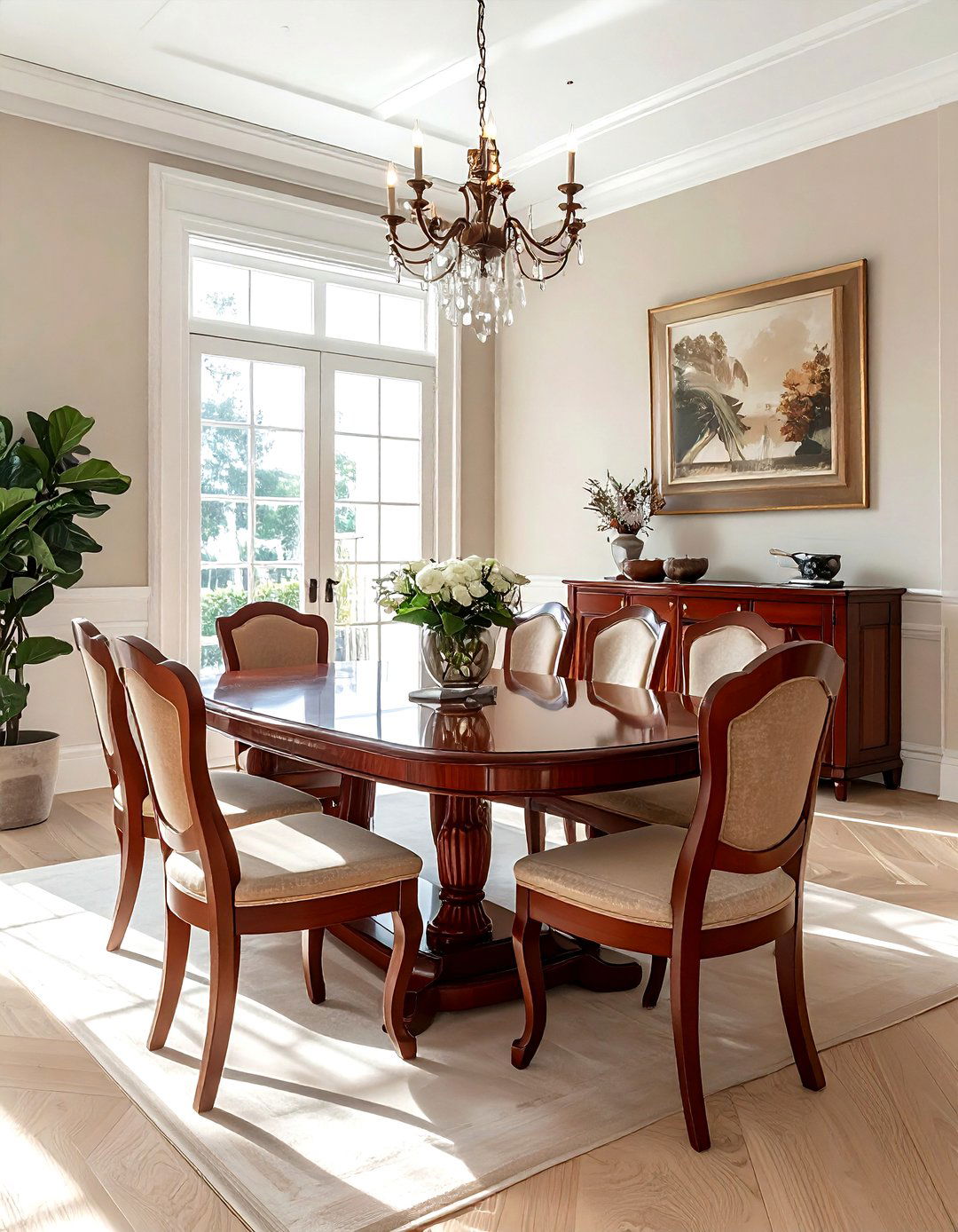 Cherry Wood Dining Set - 30 wood dining room ideas