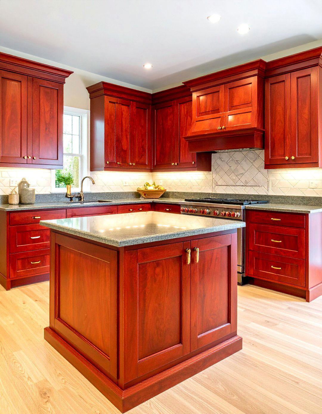 Cherry Wood Kitchen Cabinets - 30 warm wood kitchen ideas
