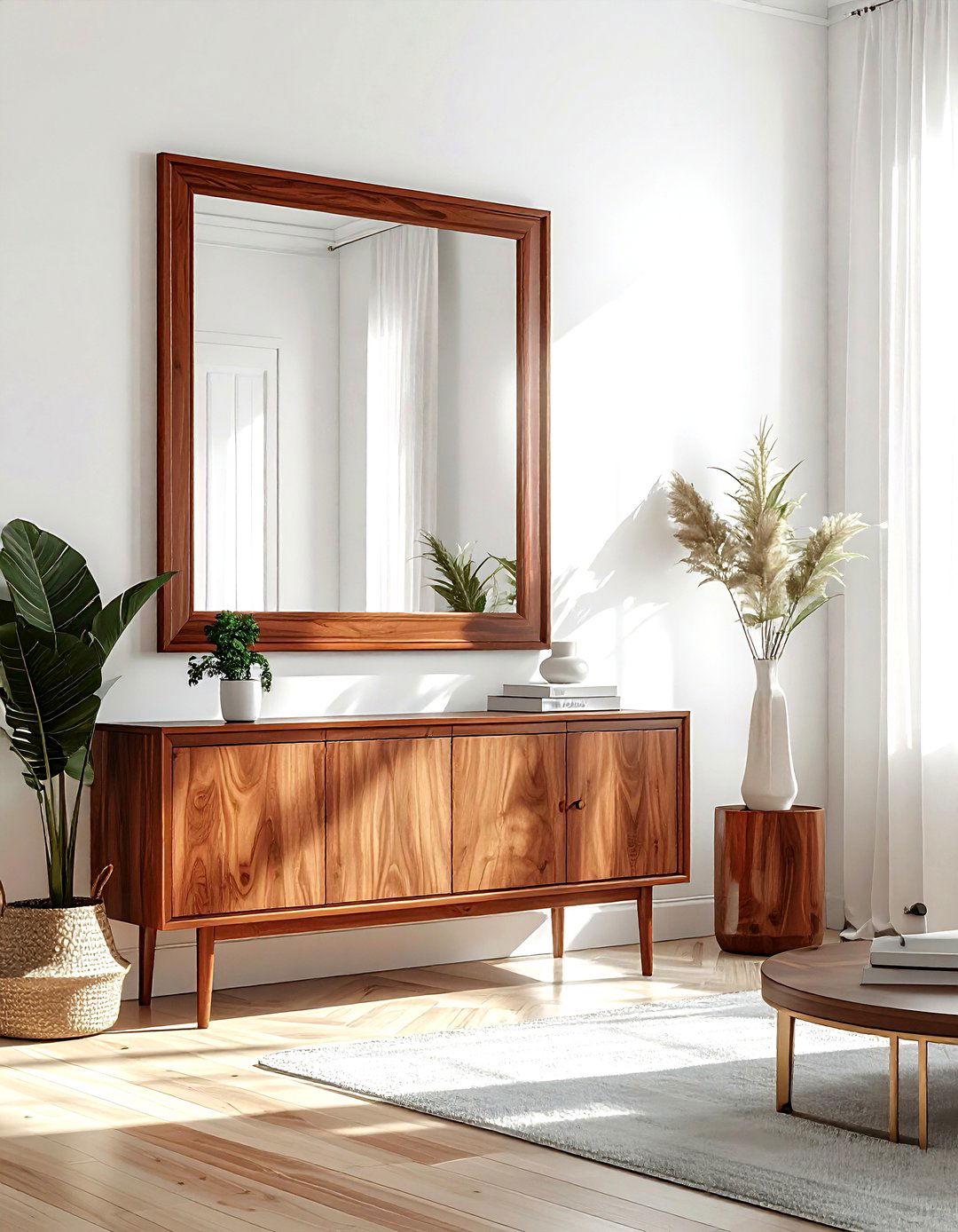 Cherry Wood Mirror - 30 living room cherry furniture ideas