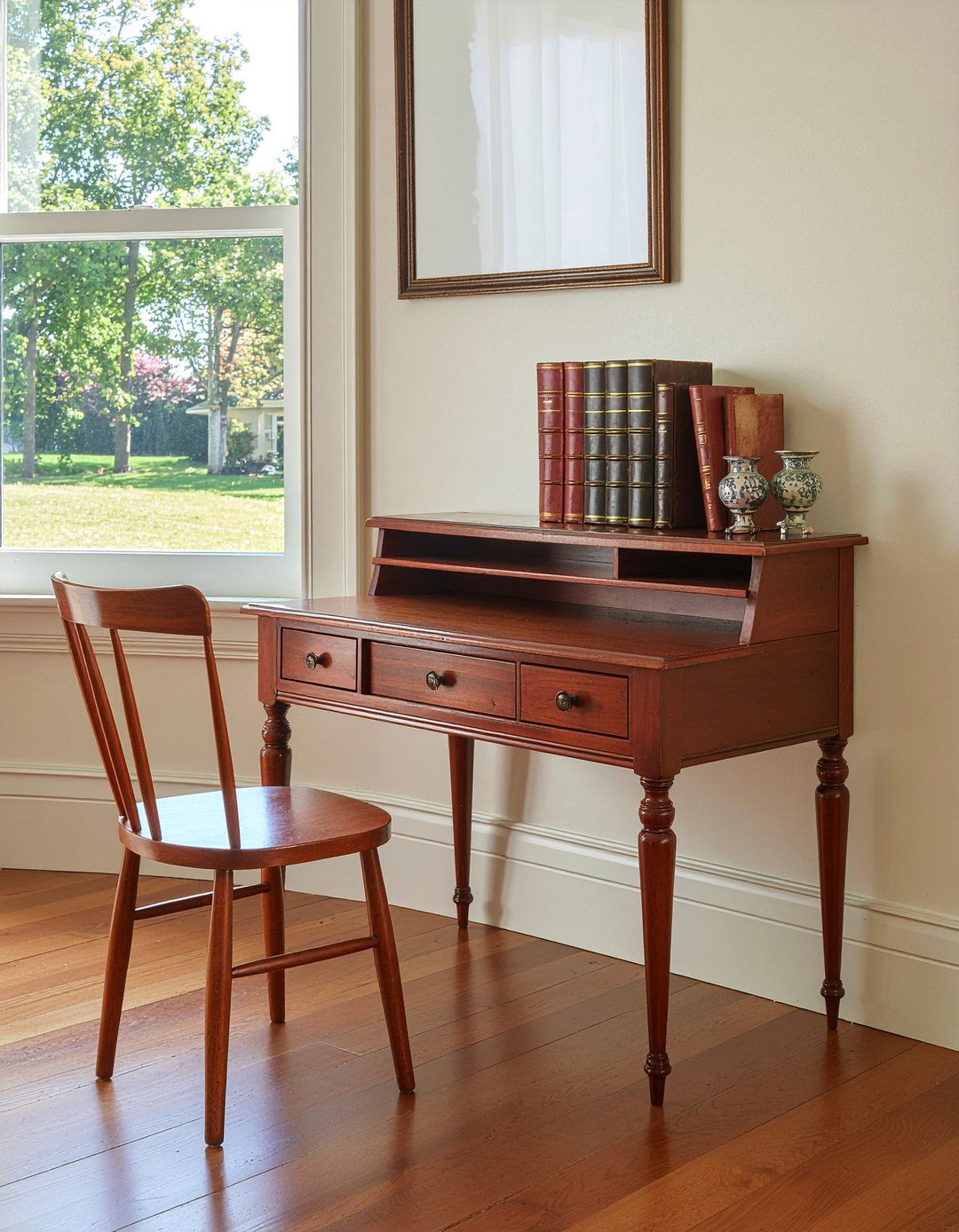 Cherry Wood Secretary Desk - 30 living room Colonial furniture ideas