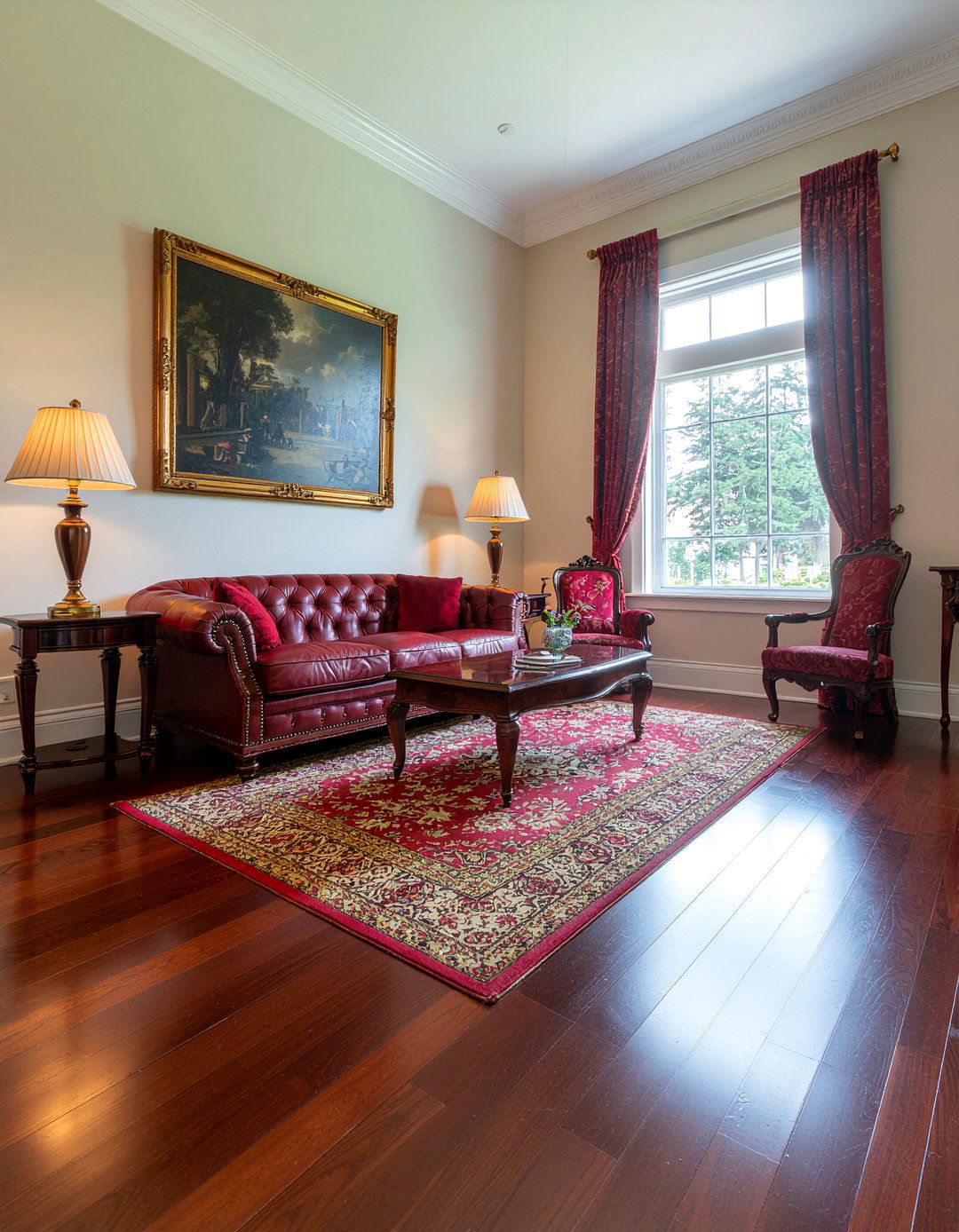 Cherry Wood Vinyl Plank - 30 living room vinyl flooring ideas