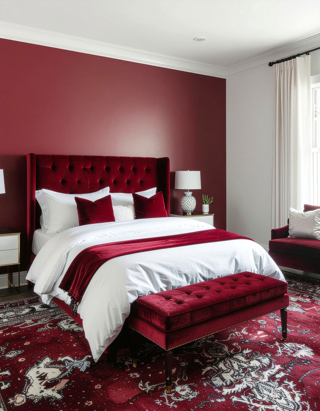 Cherry red bedroom - 30 everyday decor ideas