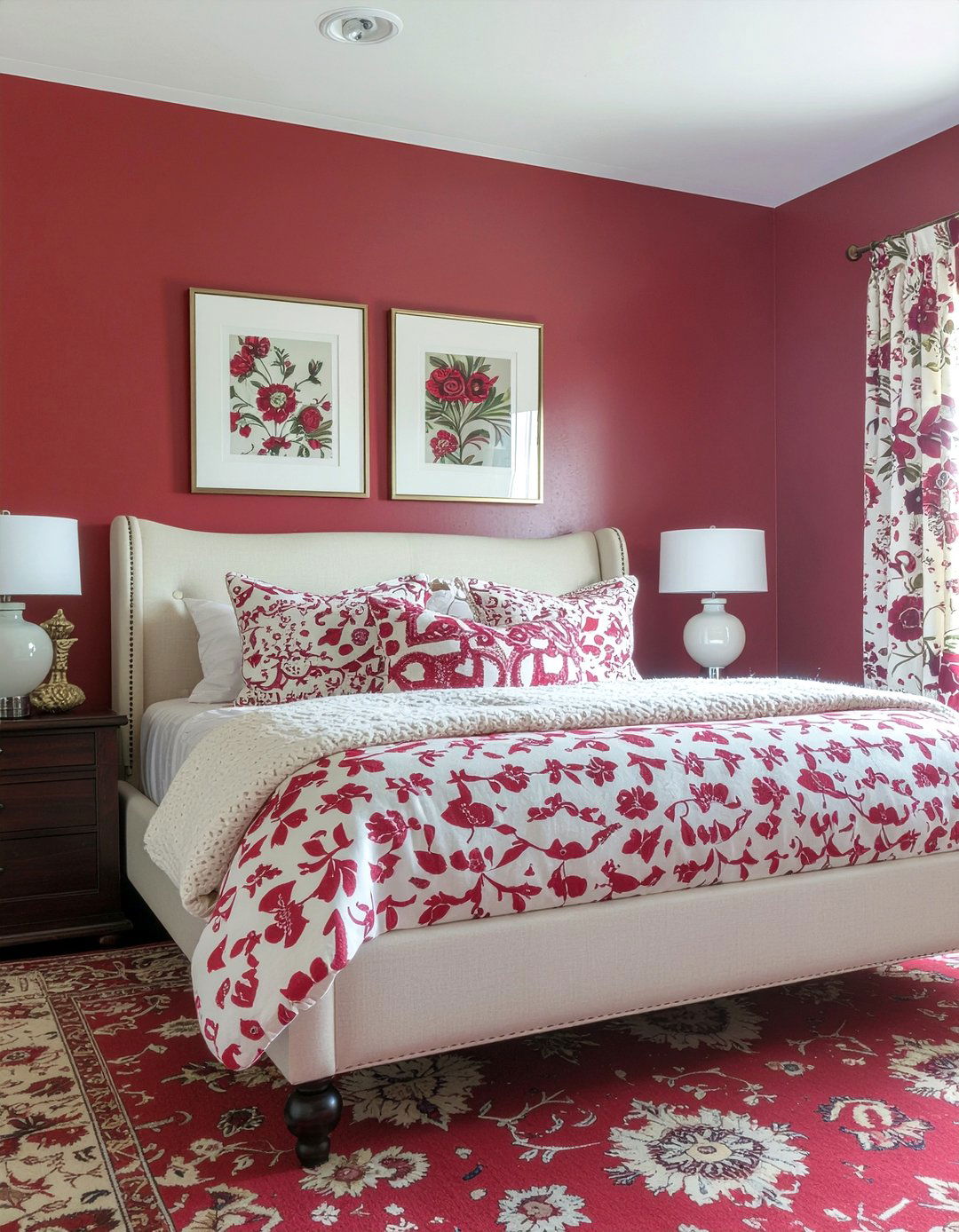 Cherry red bedroom - 30 celebrity bedroom ideas
