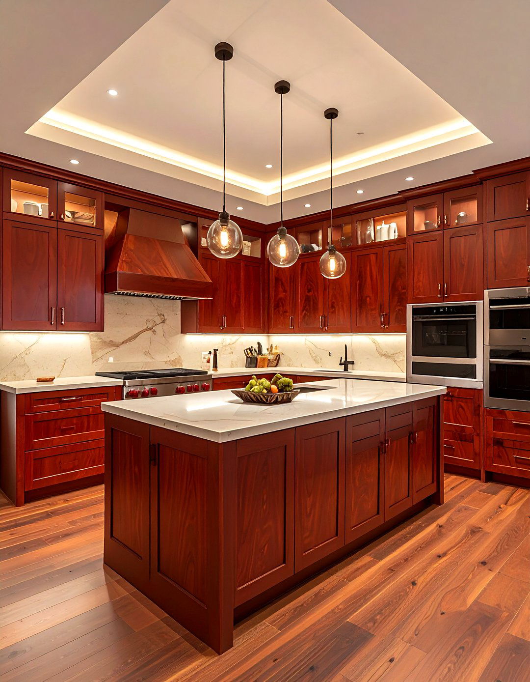 Cherry wood kitchen - 30 natural wood kitchen ideas