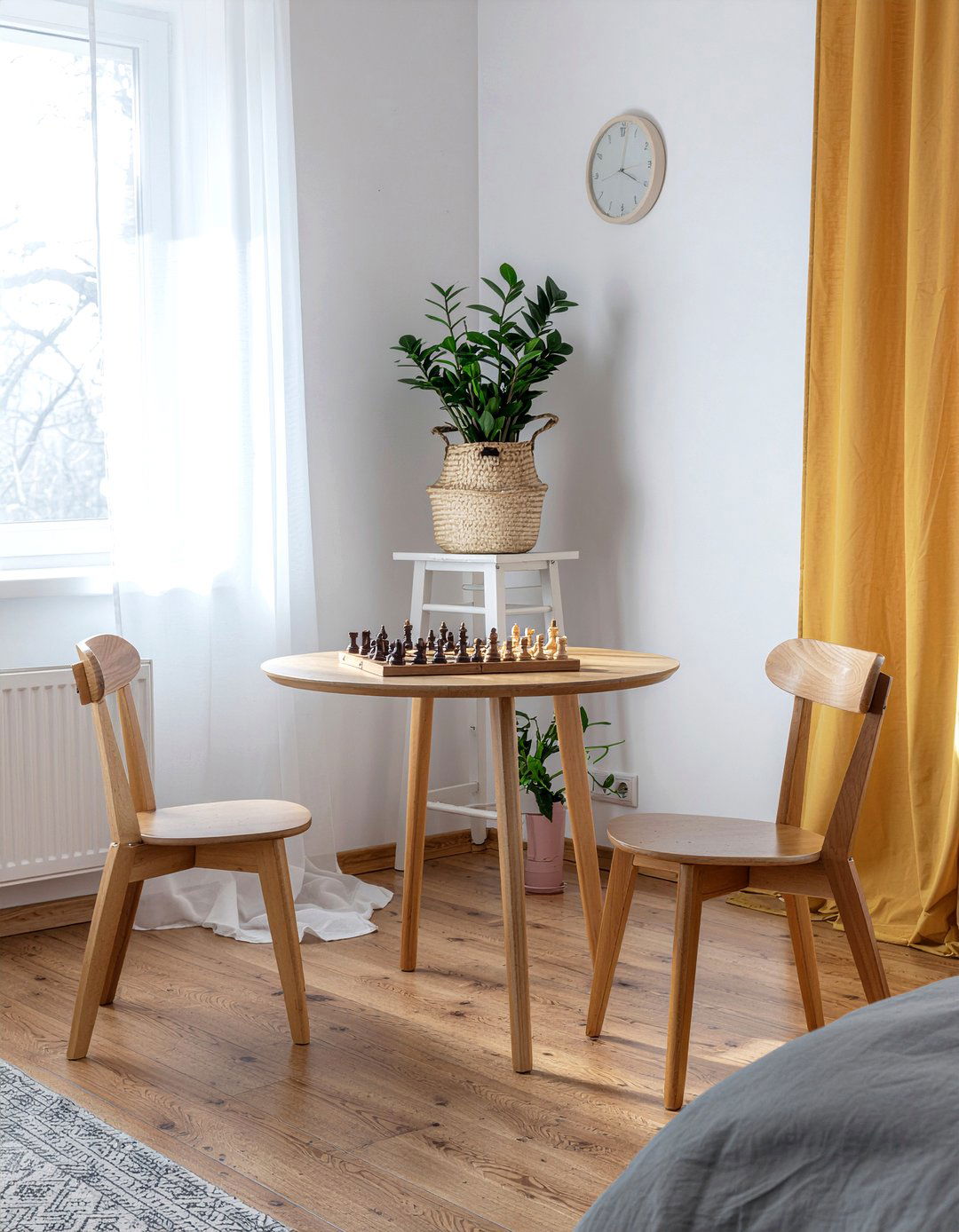 Chess Board Table - 30 light academia bedroom ideas