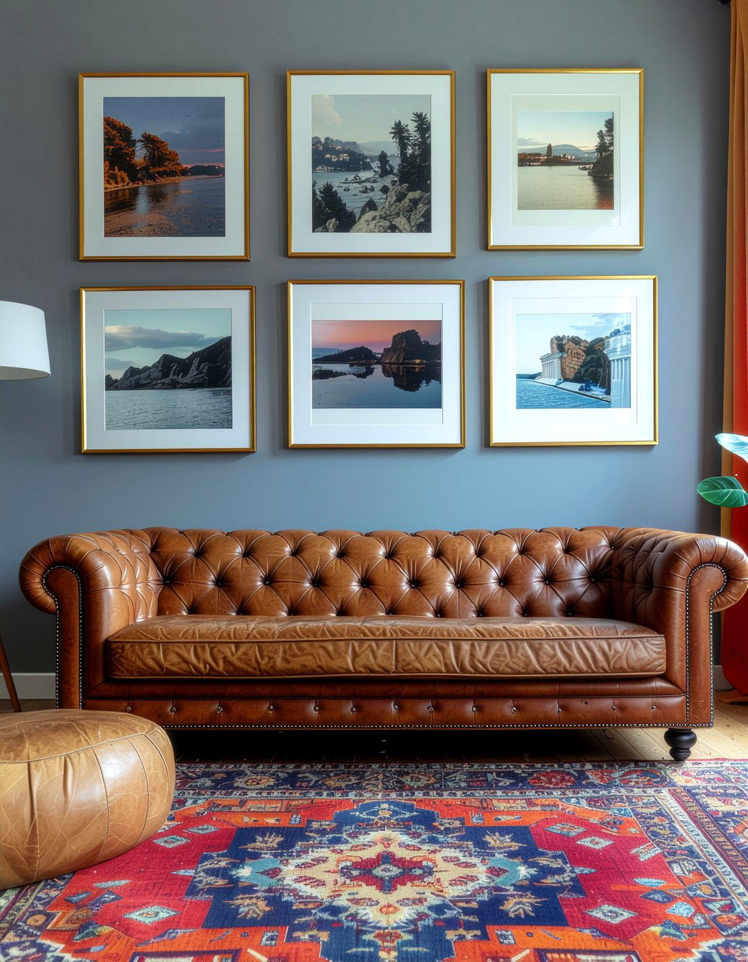 Chesterfield Sofa With Gallery Wall - 30 living room chesterfield sofa ideas