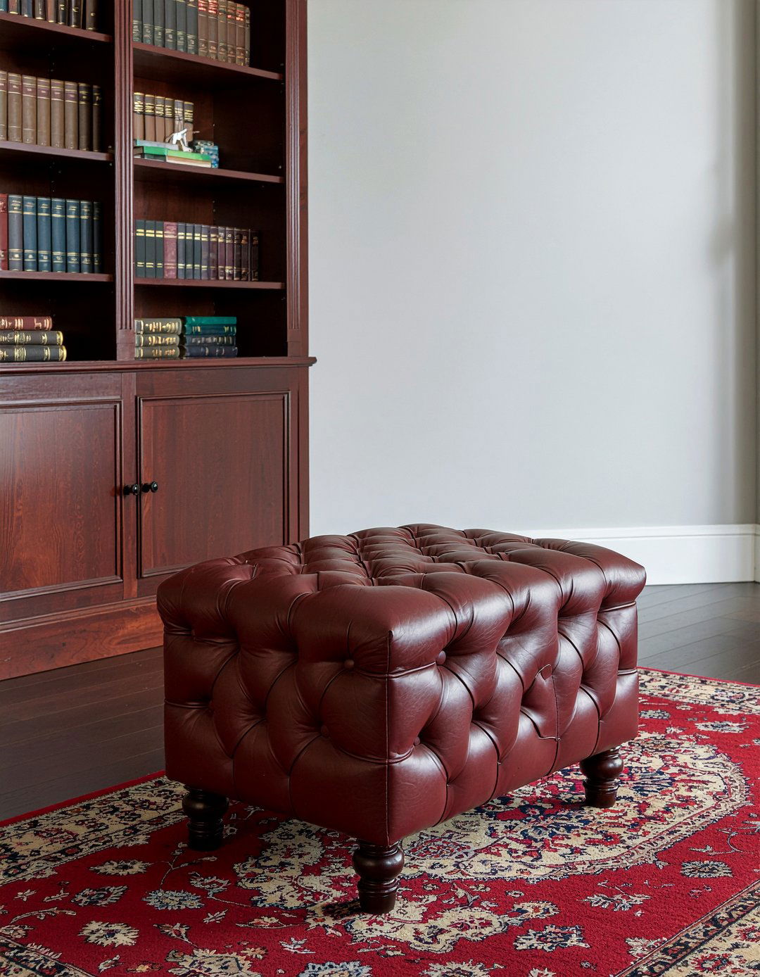 Chesterfield Style Tufted Ottoman - 30 living room tufted ottoman ideas