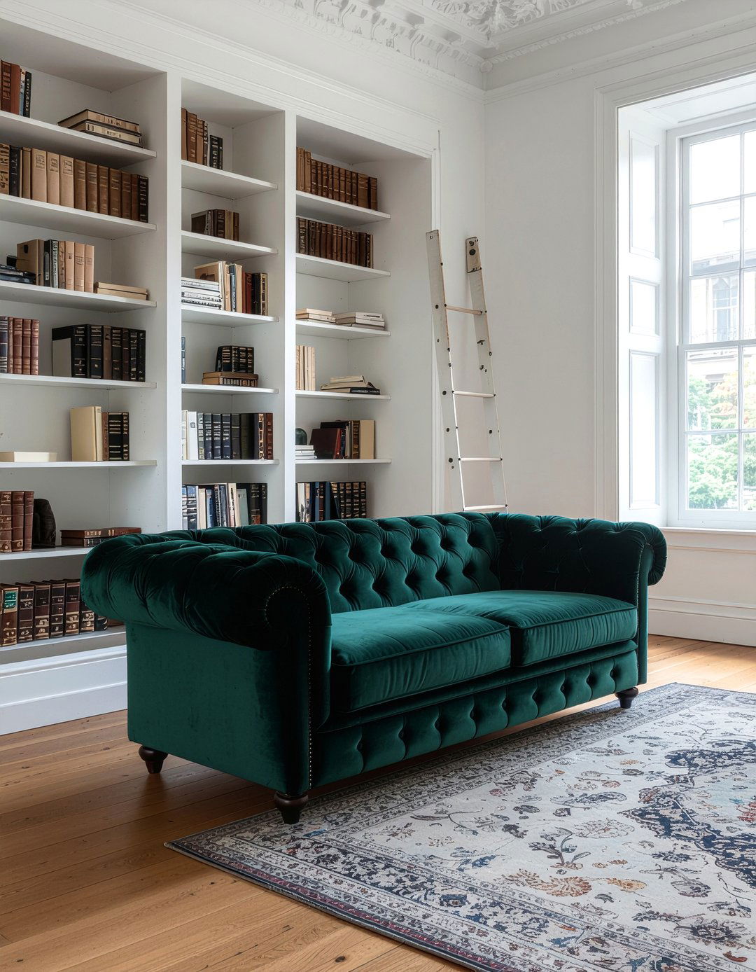 Chesterfield fabric sofa - 30 fabric sofa living room ideas