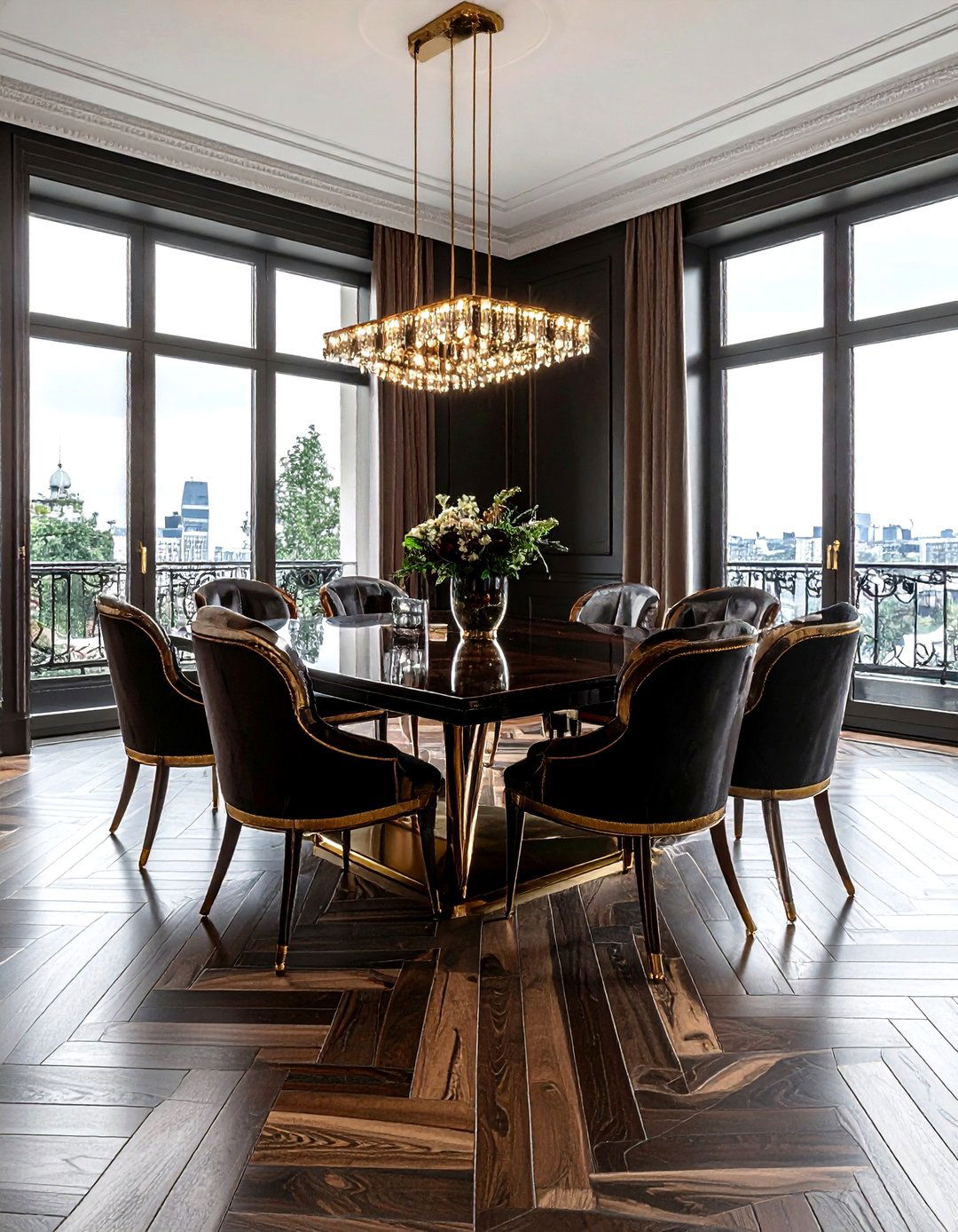 Chevron Floor Tile - 30 dining room tile ideas