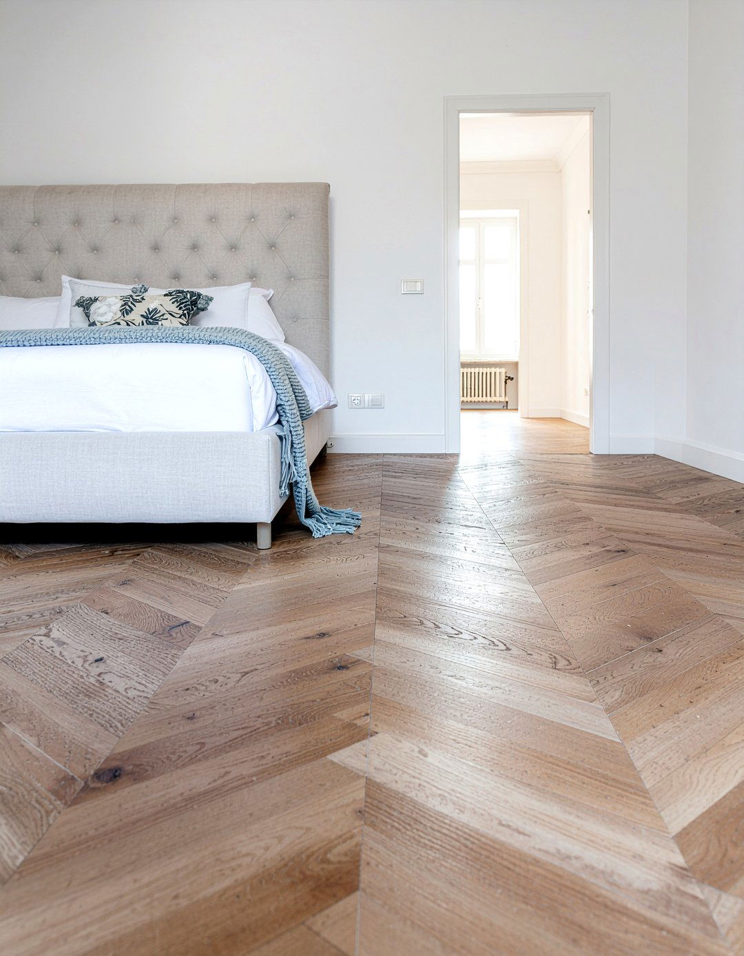 Chevron Pattern Tile - 30 bedroom tile designs