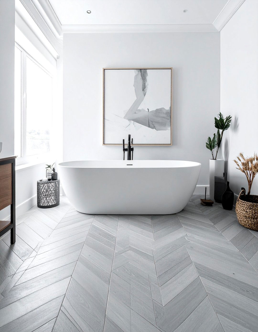 Chevron Tile Bathroom Floor - 30 chevron tile bathroom ideas